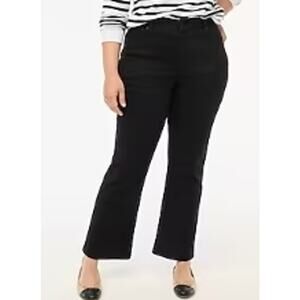 J. Crew Factory Flare Crop Black Jeans In All-Day Stretch Size 33 NWT